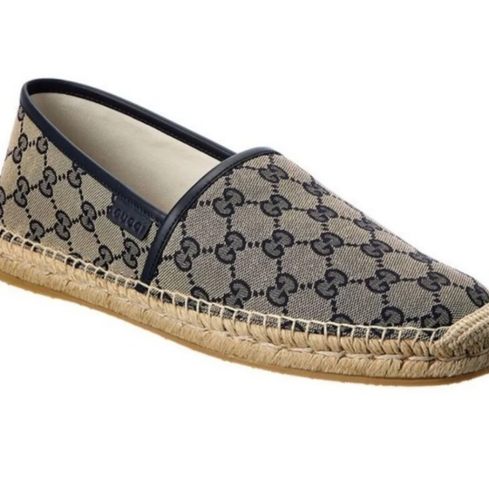 EUC GUCCI MEN'S GG CANVAS ESPADRILLES SIZE 7